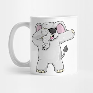 Funny Elephant is dabbing with a Sunglasses Mug